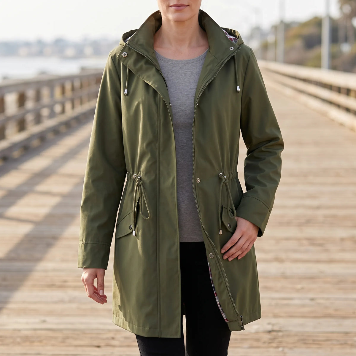 Auroven | Longline Hooded Transitional Jacket